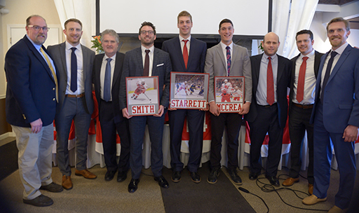 Banquet group photo with coaches and staff