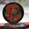 Cornell bear logo hockey puck